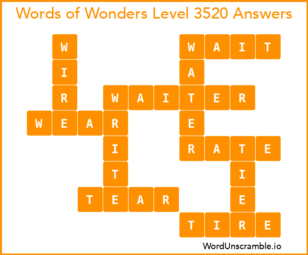 Words of Wonders Level 3520 Answers