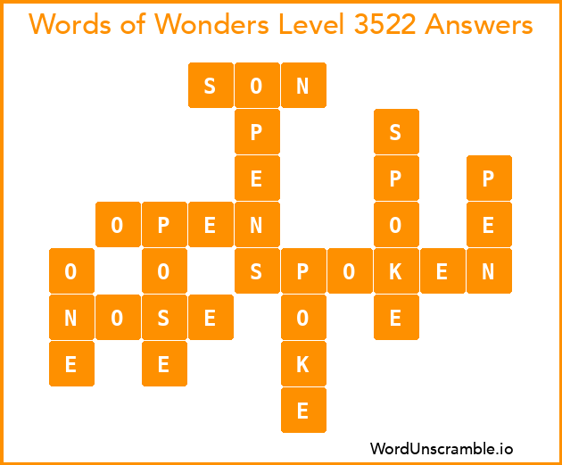 Words of Wonders Level 3522 Answers