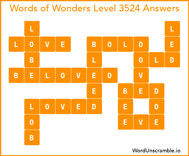 Words of Wonders Level 3524 Answers