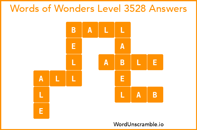 Words of Wonders Level 3528 Answers