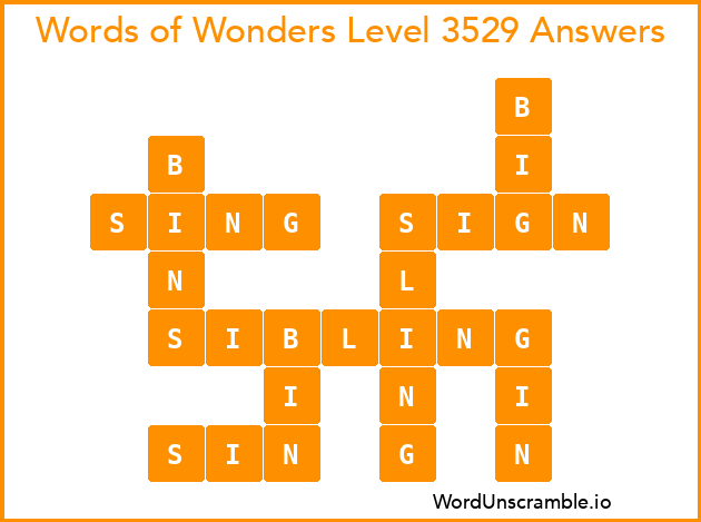 Words of Wonders Level 3529 Answers