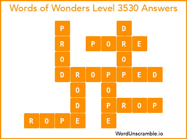 Words of Wonders Level 3530 Answers