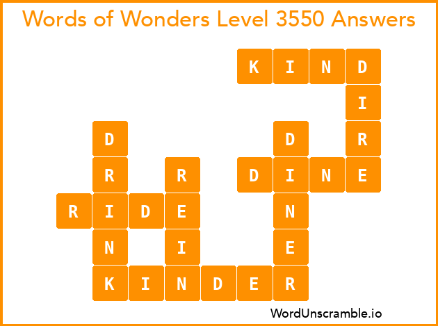 Words of Wonders Level 3550 Answers