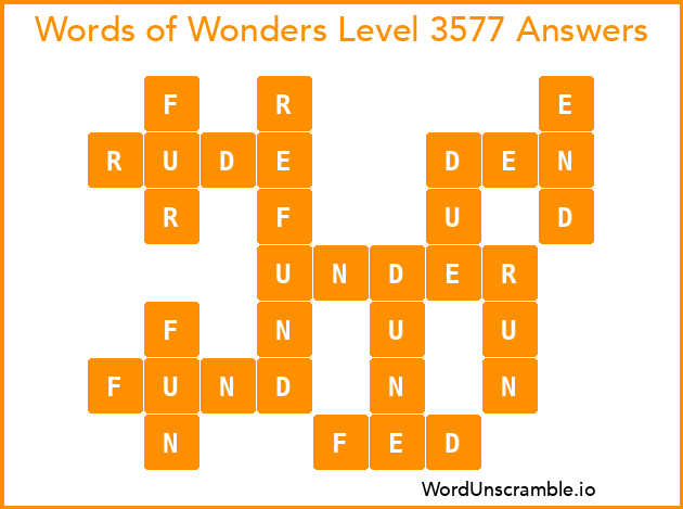 Words of Wonders Level 3577 Answers