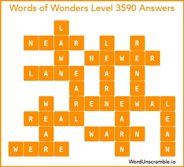 Words of Wonders Level 3590 Answers