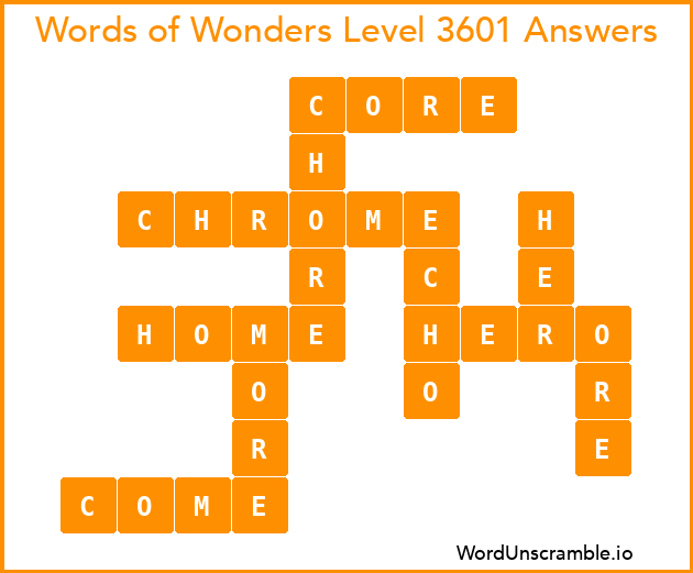 Words of Wonders Level 3601 Answers