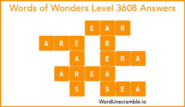 Words of Wonders Level 3608 Answers