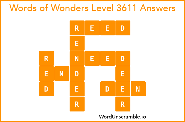 Words of Wonders Level 3611 Answers