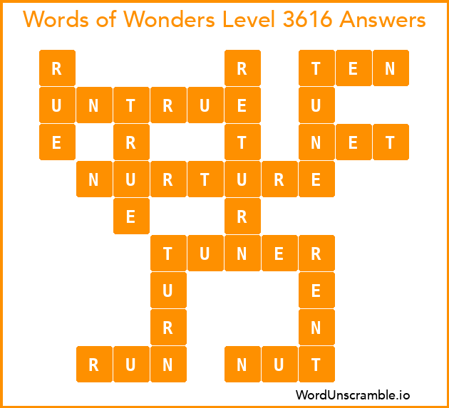 Words of Wonders Level 3616 Answers