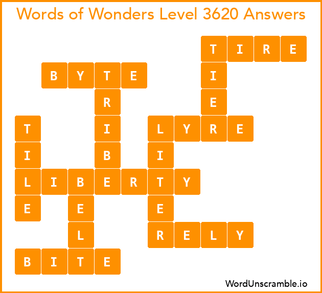 Words of Wonders Level 3620 Answers