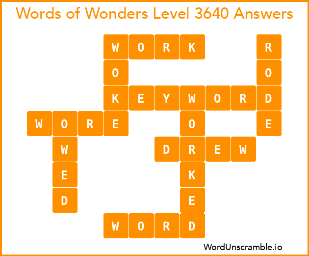 Words of Wonders Level 3640 Answers