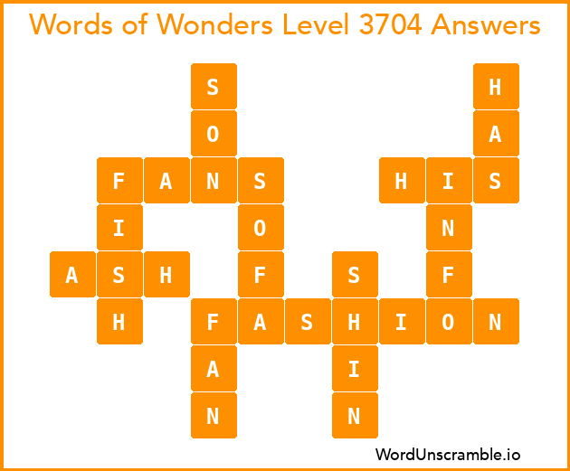 Words of Wonders Level 3704 Answers