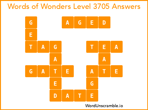 Words of Wonders Level 3705 Answers