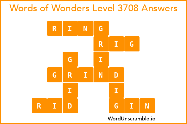 Words of Wonders Level 3708 Answers