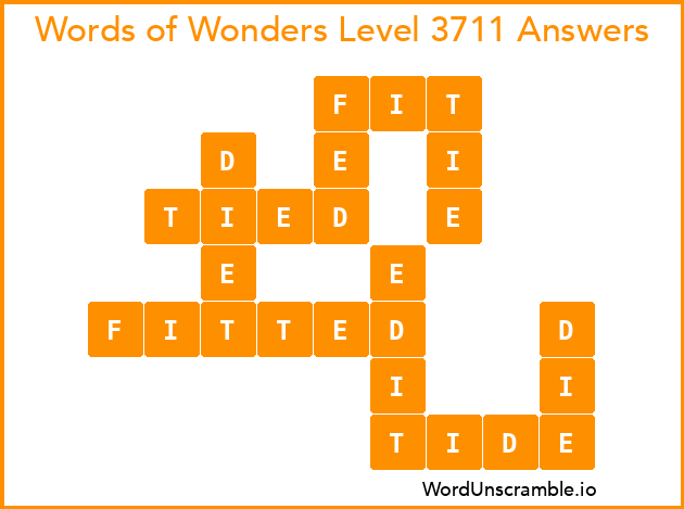 Words of Wonders Level 3711 Answers