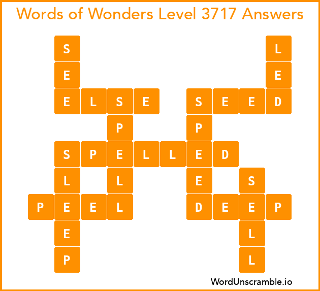 Words of Wonders Level 3717 Answers