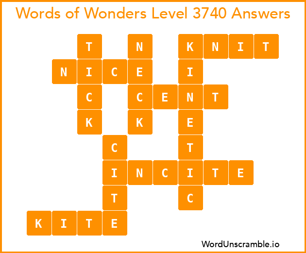 Words of Wonders Level 3740 Answers