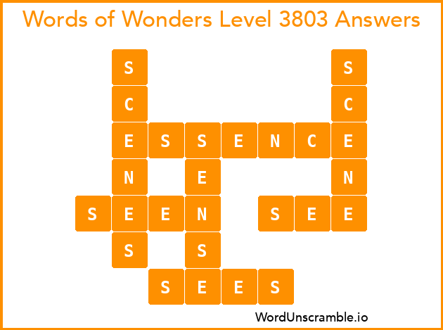 Words of Wonders Level 3803 Answers