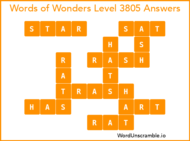 Words of Wonders Level 3805 Answers