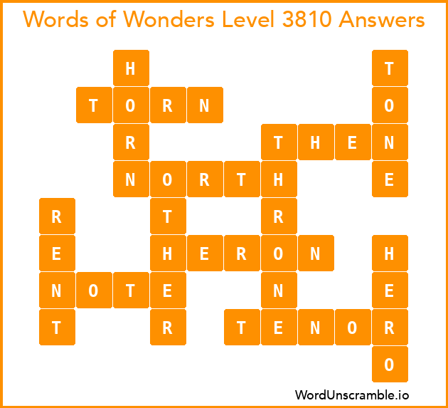 Words of Wonders Level 3810 Answers