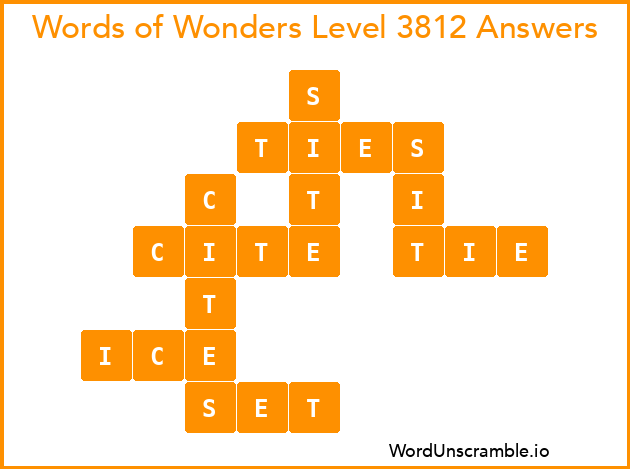 Words of Wonders Level 3812 Answers