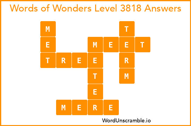 Words of Wonders Level 3818 Answers