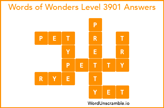 Words of Wonders Level 3901 Answers