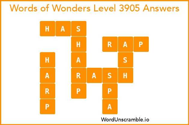 Words of Wonders Level 3905 Answers
