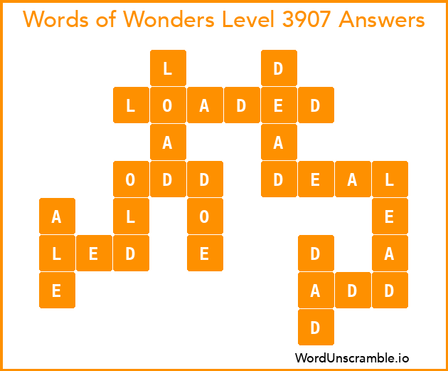 Words of Wonders Level 3907 Answers