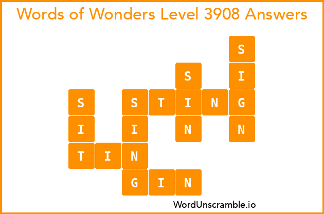 Words of Wonders Level 3908 Answers