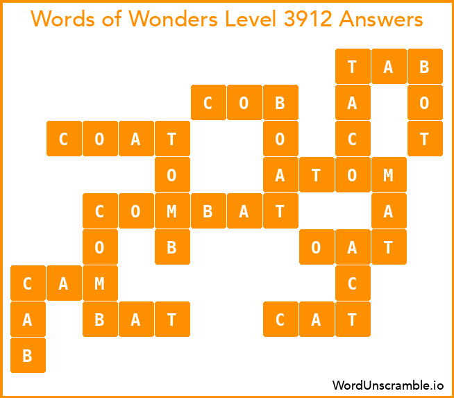 Words of Wonders Level 3912 Answers