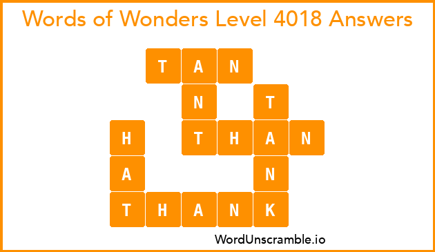 Words of Wonders Level 4018 Answers