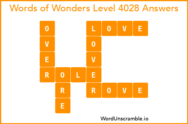 Words of Wonders Level 4028 Answers