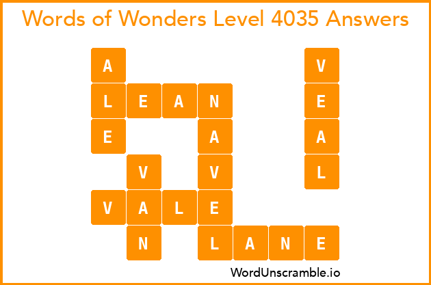 Words of Wonders Level 4035 Answers