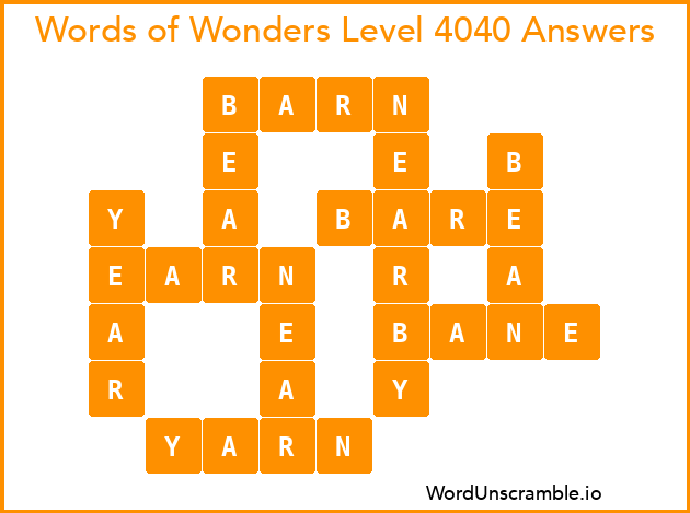 Words of Wonders Level 4040 Answers