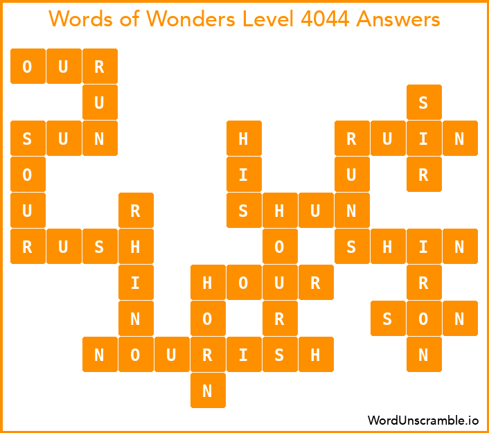 Words of Wonders Level 4044 Answers