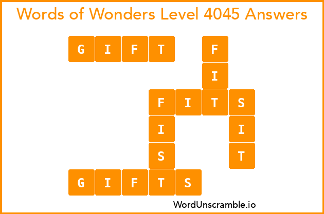 Words of Wonders Level 4045 Answers