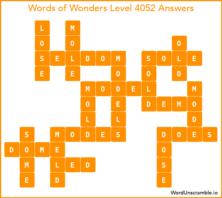 Words of Wonders Level 4052 Answers
