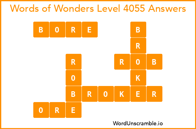 Words of Wonders Level 4055 Answers