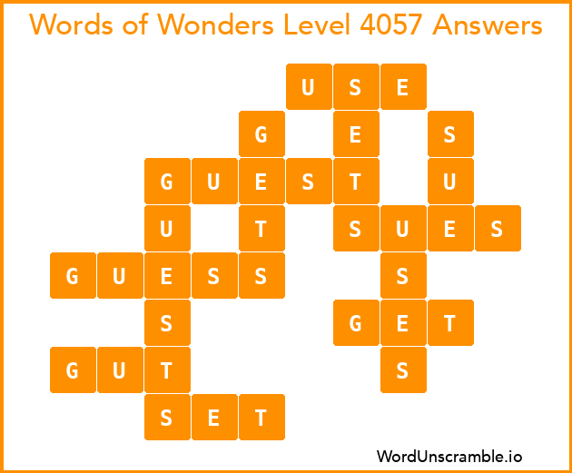 Words of Wonders Level 4057 Answers