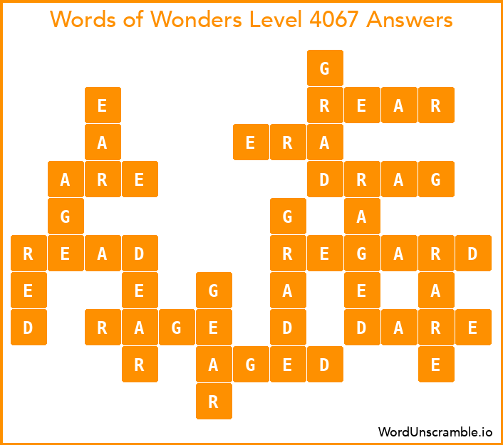 Words of Wonders Level 4067 Answers