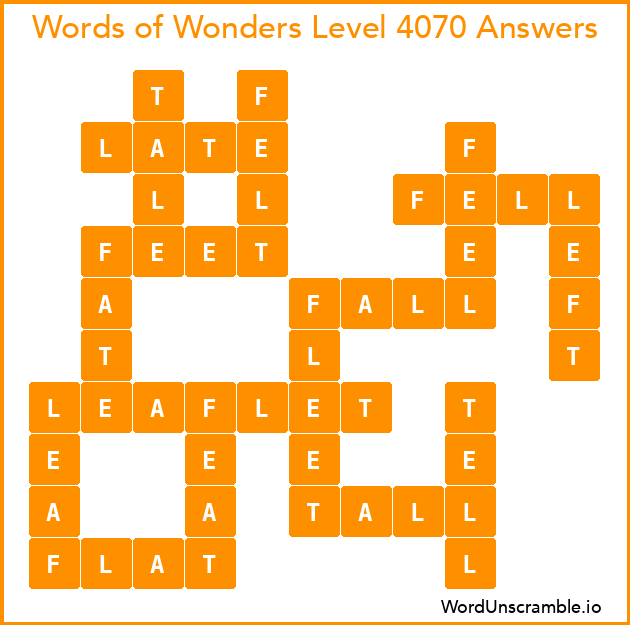 Words of Wonders Level 4070 Answers