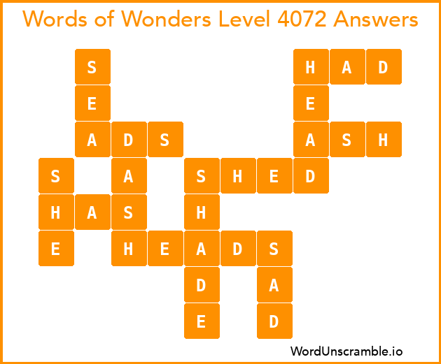 Words of Wonders Level 4072 Answers