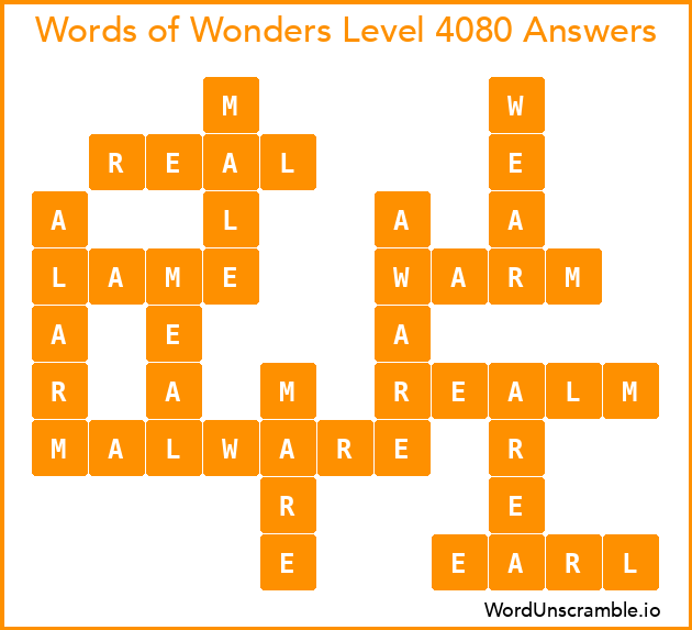 Words of Wonders Level 4080 Answers