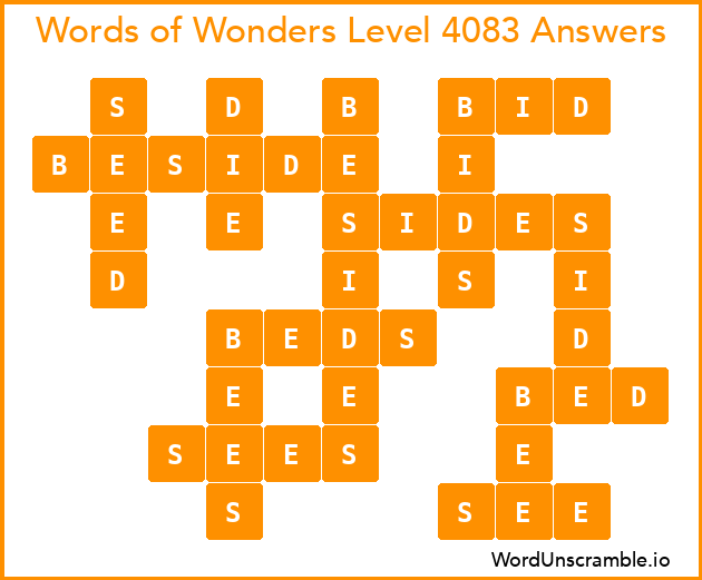 Words of Wonders Level 4083 Answers