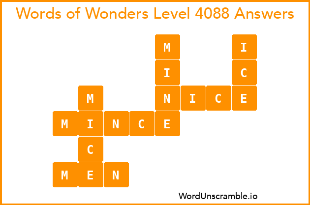 Words of Wonders Level 4088 Answers
