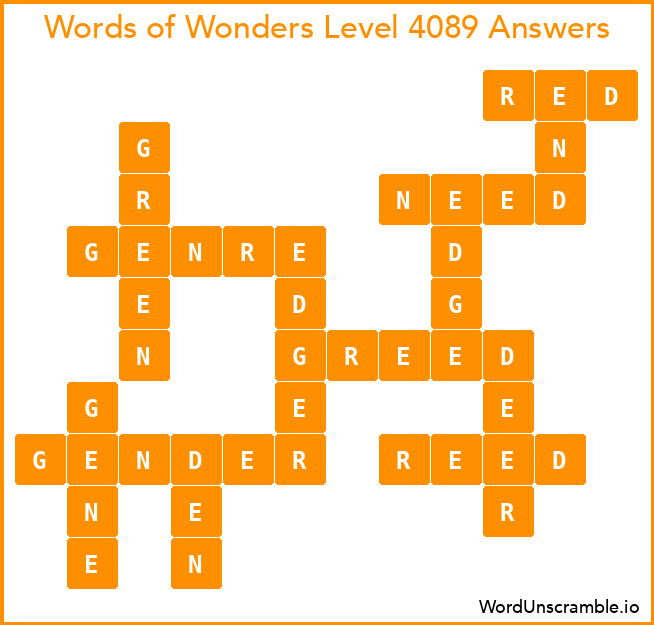 Words of Wonders Level 4089 Answers