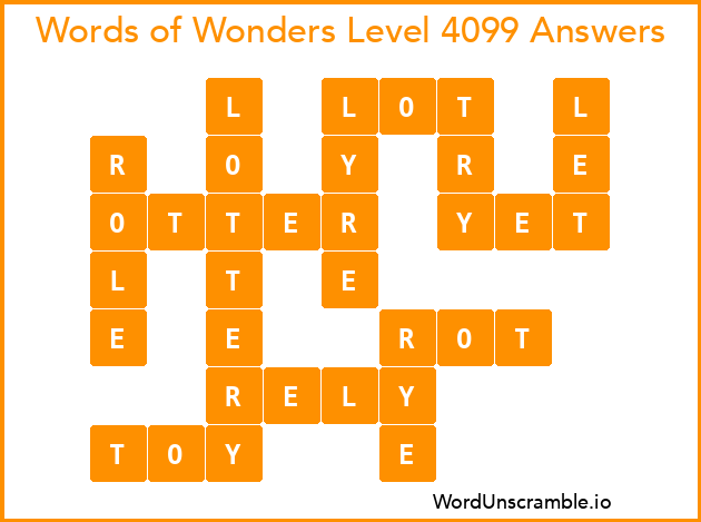 Words of Wonders Level 4099 Answers