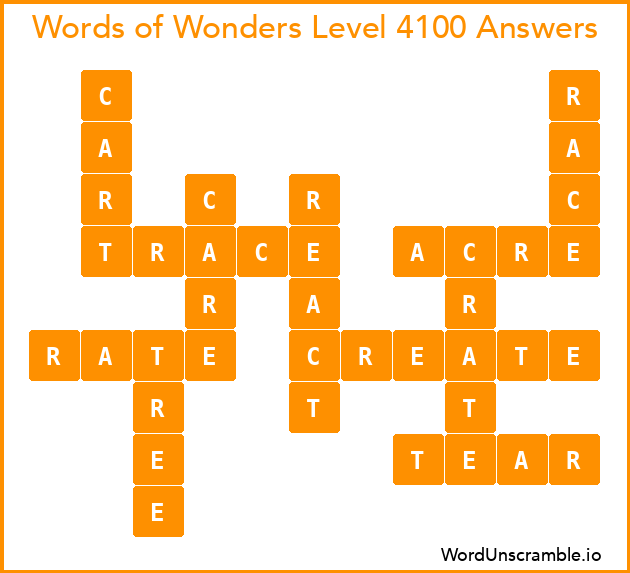 Words of Wonders Level 4100 Answers