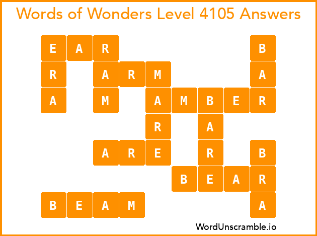 Words of Wonders Level 4105 Answers